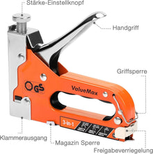 3-in-1 Handtacker Set mit 3000 Klammern - Profi Tacker Holz