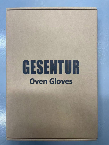 Hitzebeständige Ofenhandschuhe und Topflappen Set 1 Paar Grau