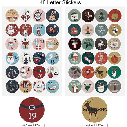 24 Adventskalender Jutesäckchen Weihnachten Geschenktüten 48