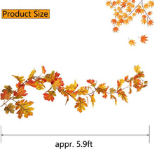 Künstliche Herbst-Ahornblätter-Girlande 2er Set 3,6m - Deko