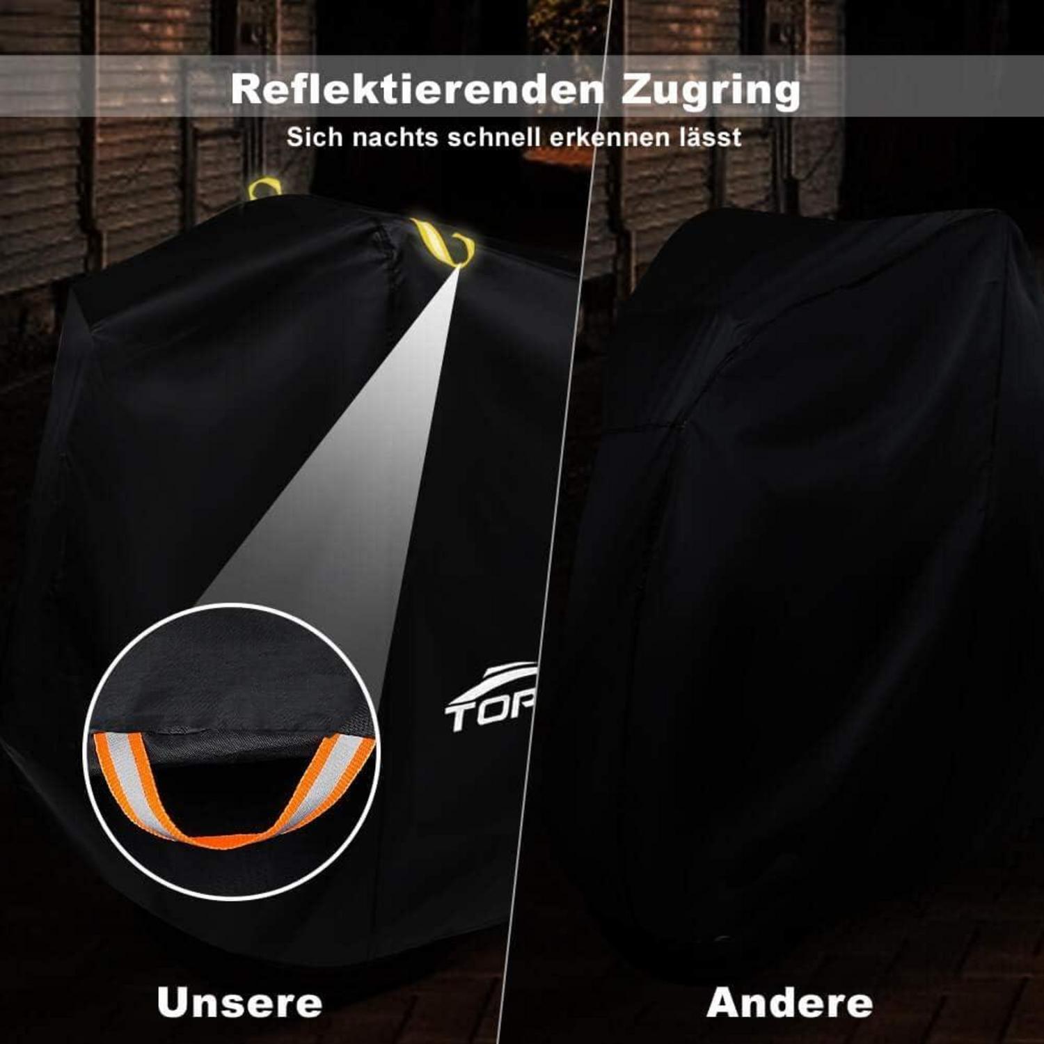 Toptrek Fahrradabdeckung für 2 Fahrräder Wasserdicht Oxford 210T 210x110x95cm