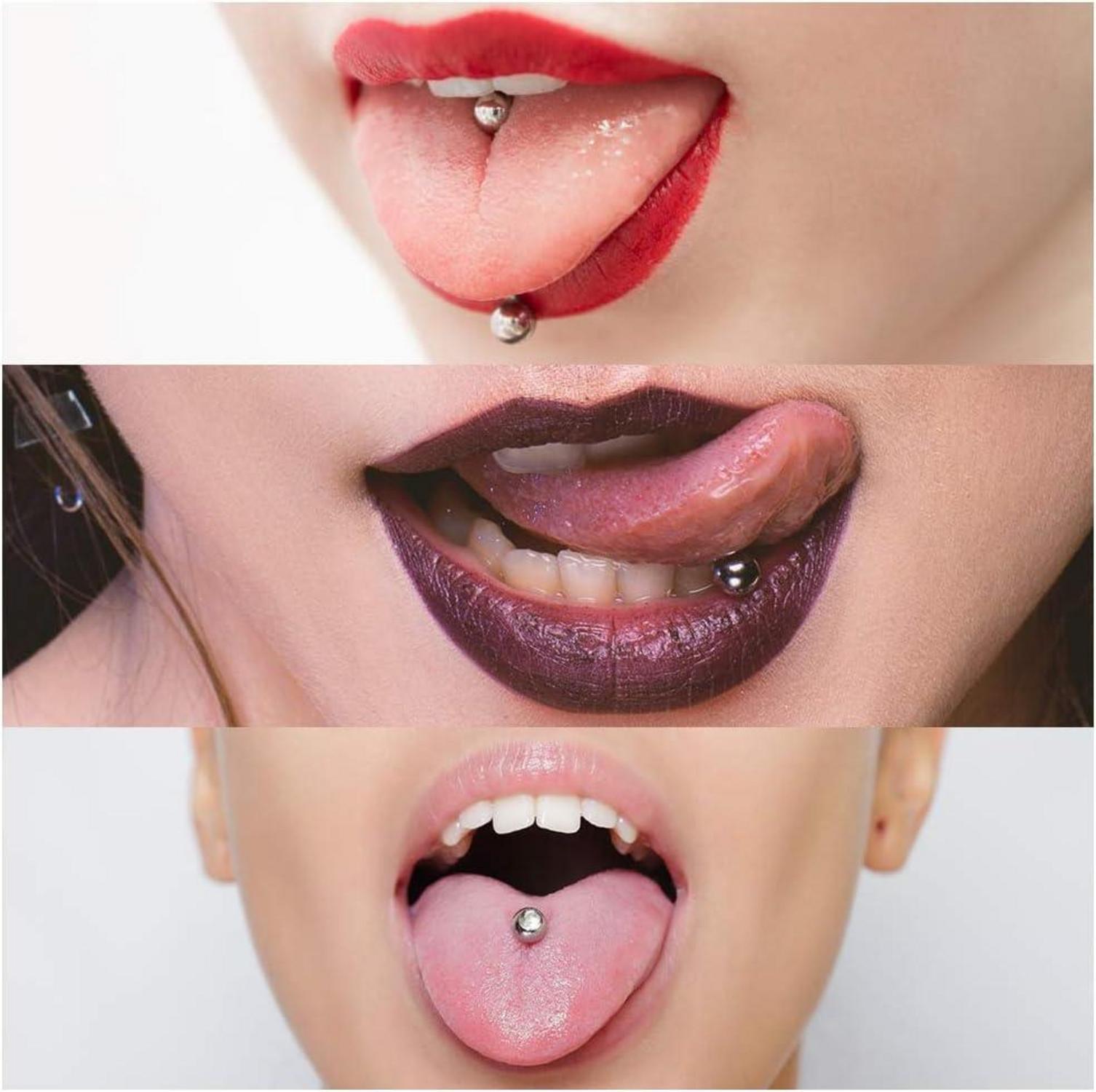 Piercing Ersatzkugeln 24stk Chirurgischstahl Acryl 5mm 14G Zunge Nippel Bauch Schmuck