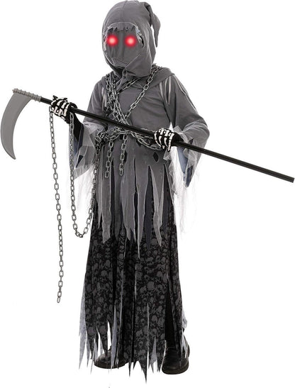 Spooktacular Creations Soul Taker Kinder Sensenmann Kostüm LED Augen Halloween