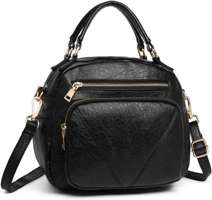 Fashion Bowler Style Crossbody Bag with Top Handle for Women