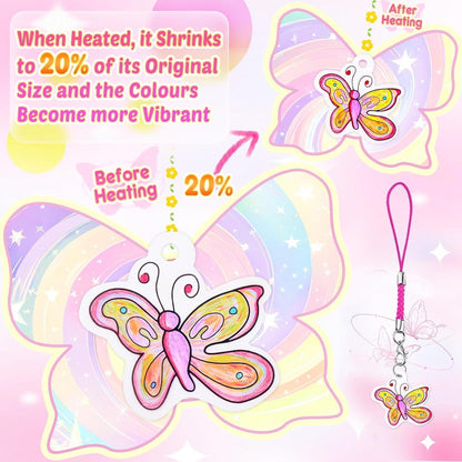 Schrumpffolie Set 218 Stück A4 Basteln Schlüsselanhänger DIY