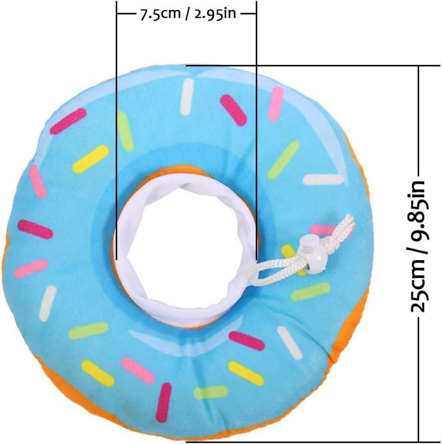 Kätzchen Halskrause Blauer Donut Weich Einstellbar XS-M