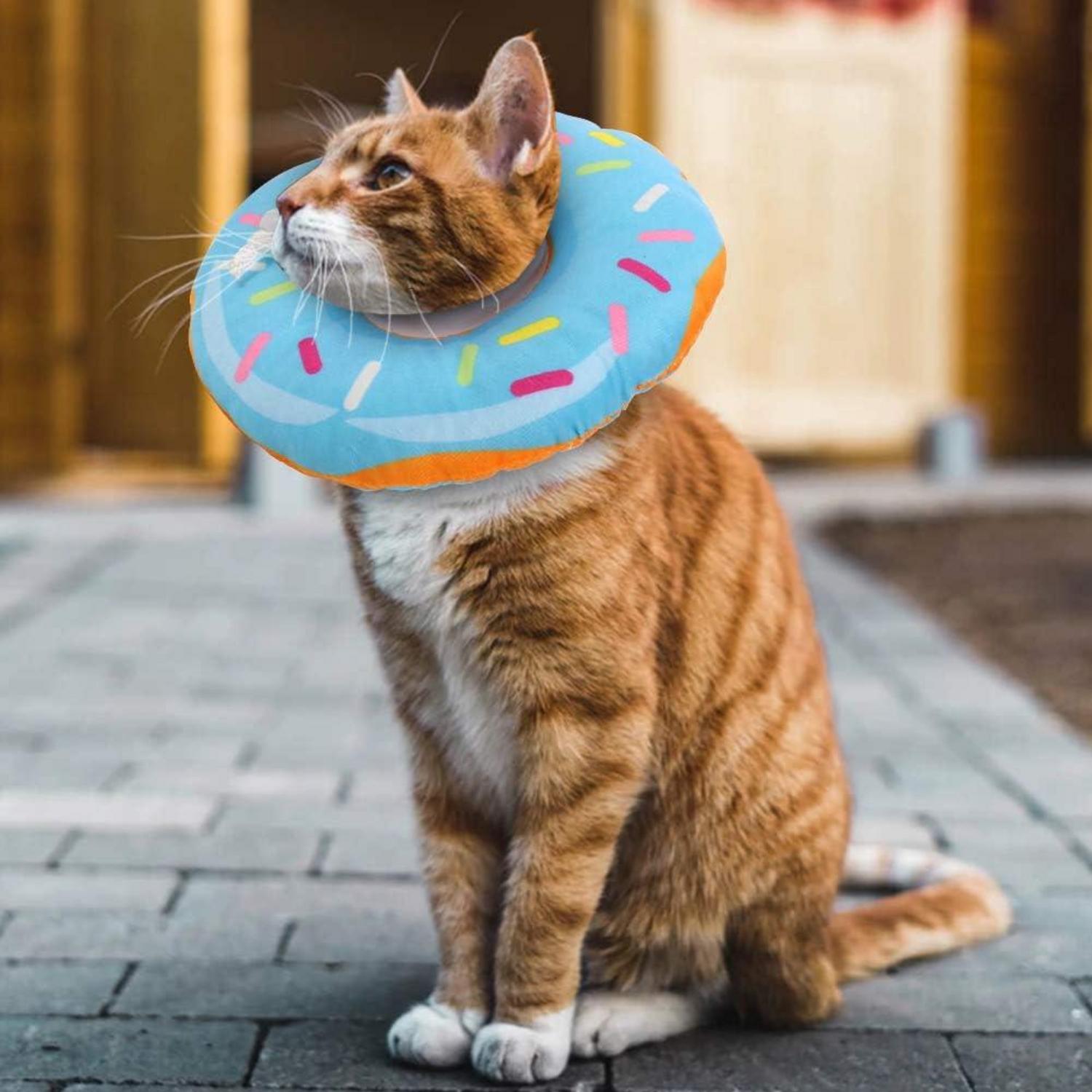 Halskrause Katzen Halsband Weich Schutzkragen Anti Biss Einstellbar