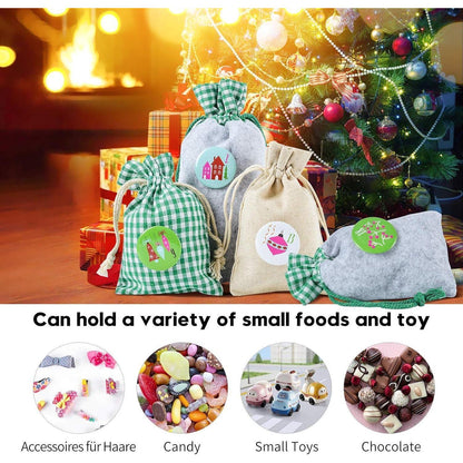 DIY Adventskalender zum Selbstbefüllen mit 24 Buttons in