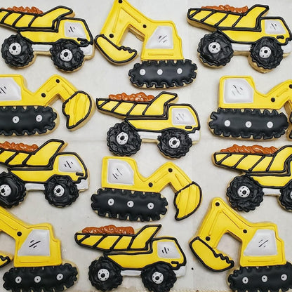 Bauwagen Ausstechformen Set 9-teilig Kinder Motto-Party Construction Baufahrzeuge