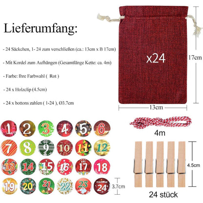 Adventskalender zum Befüllen Groß Weihnachtskalender