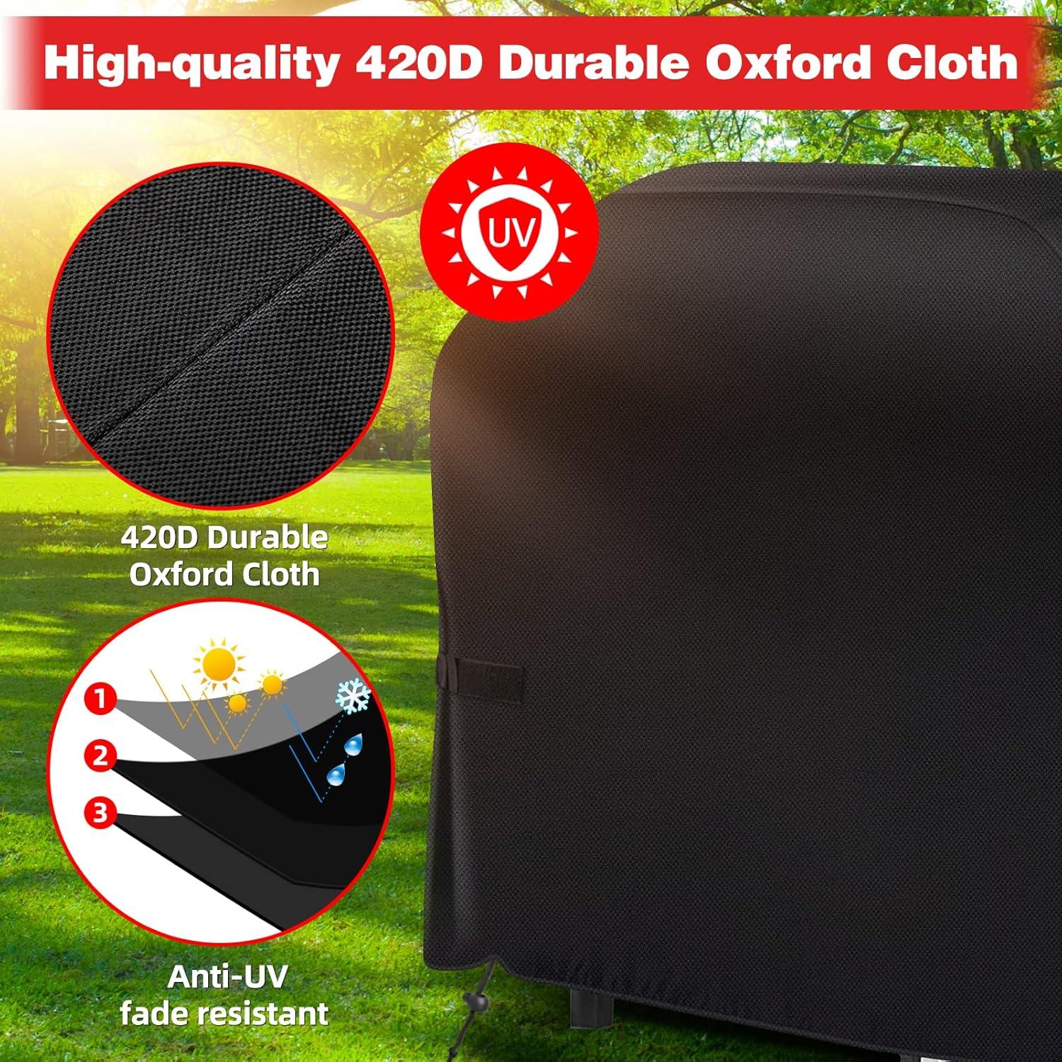 Grillabdeckung 420D Oxford-Stoff Gasgrill Wasserdicht, Reißfest 147*61*122cm