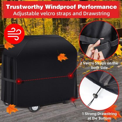Grillabdeckung 420D Oxford-Stoff Gasgrill Wasserdicht 147x61x122cm
