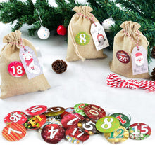 Adventskalender zum Befüllen 24 Jutesäckchen 2023