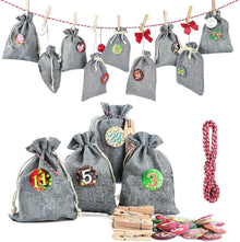 Adventskalender Jutesäckchen Weihnachtskalender selbstbefüllbar 24