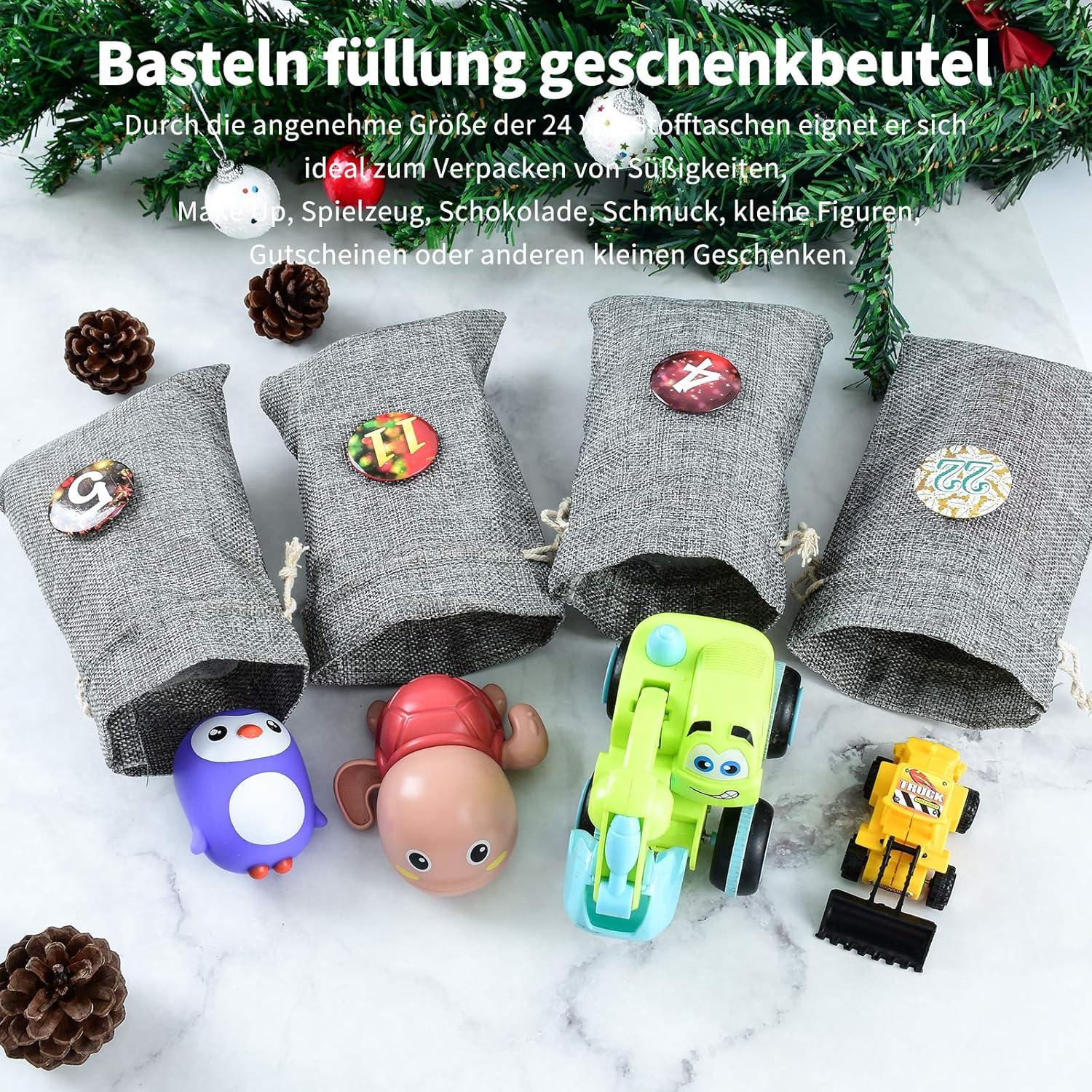 Adventskalender zum Befüllen Groß 24 Jutesack Weihnachtskalender selbst