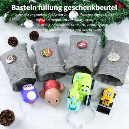 Adventskalender zum Befüllen Groß 24 Jutesack Weihnachtskalender selbst