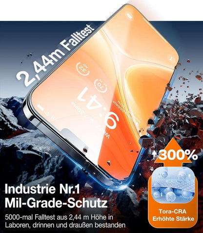 Schutzglas iPhone 12/12 Pro Panzerglas 9H+ 2er-Pack Anti-Fingerabdruck