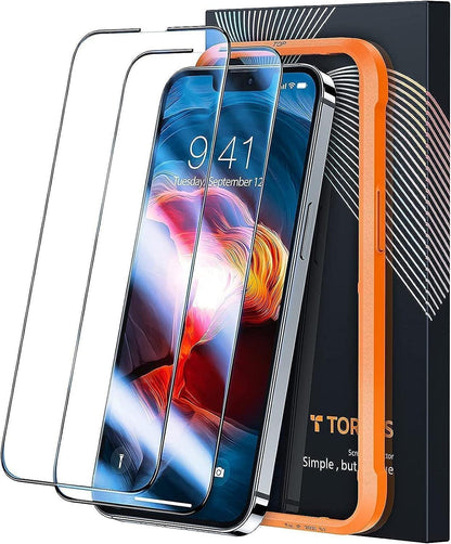 TORRAS iPhone 12/12 Pro Panzerglas Schutzfolie 9H+ - 2 Stück anti-Fingerabdruck