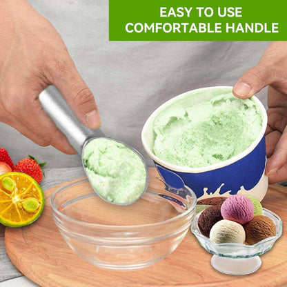 Eisportionierer aus Aluminium Antihaft 18 cm x 4 cm Silber