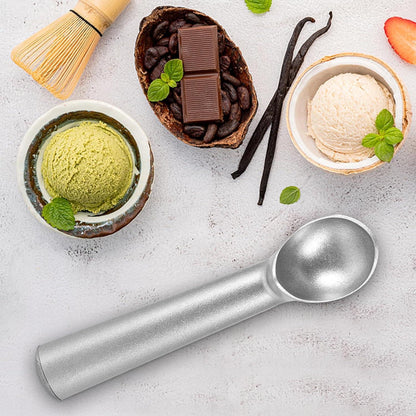 Eisportionierer aus Aluminium Antihaft 18 cm x 4 cm Silber