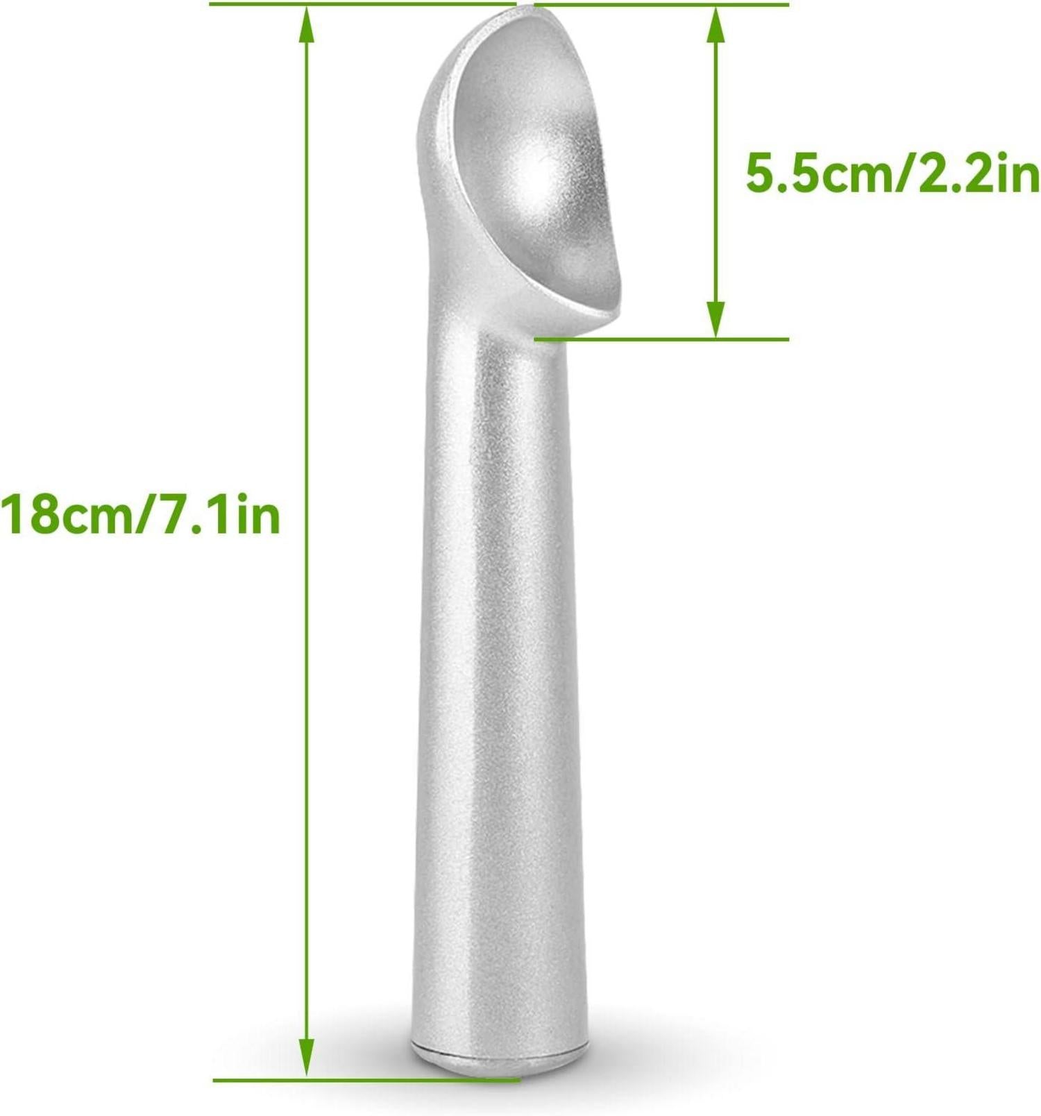 Eisportionierer Aluminium Antihaft 18 cm x 4 cm Silber