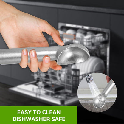 Eisportionierer aus Aluminium Antihaft-Eislöffel 18 cm x 4 cm Silber