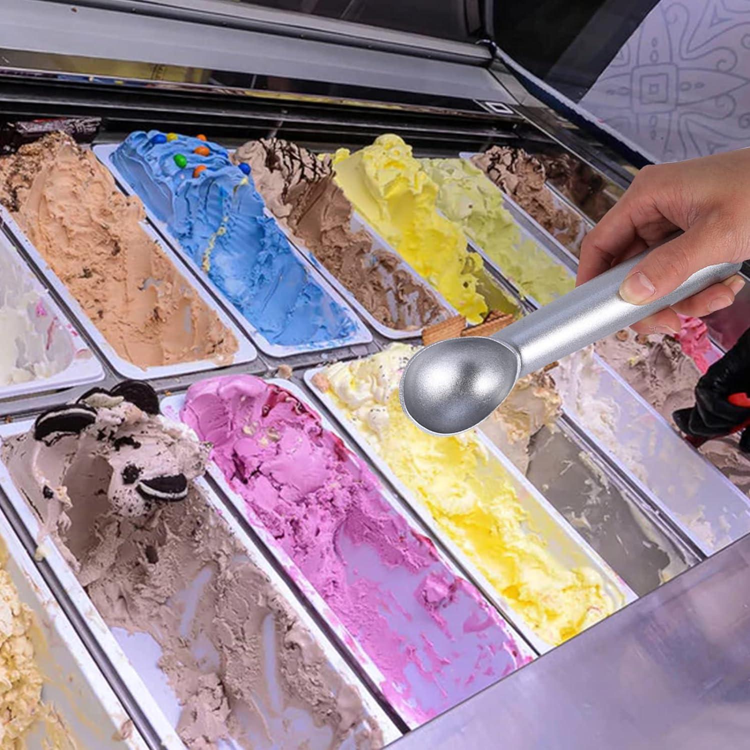 Eisportionierer Aluminium Antihaft 18 cm x 4 cm Silber