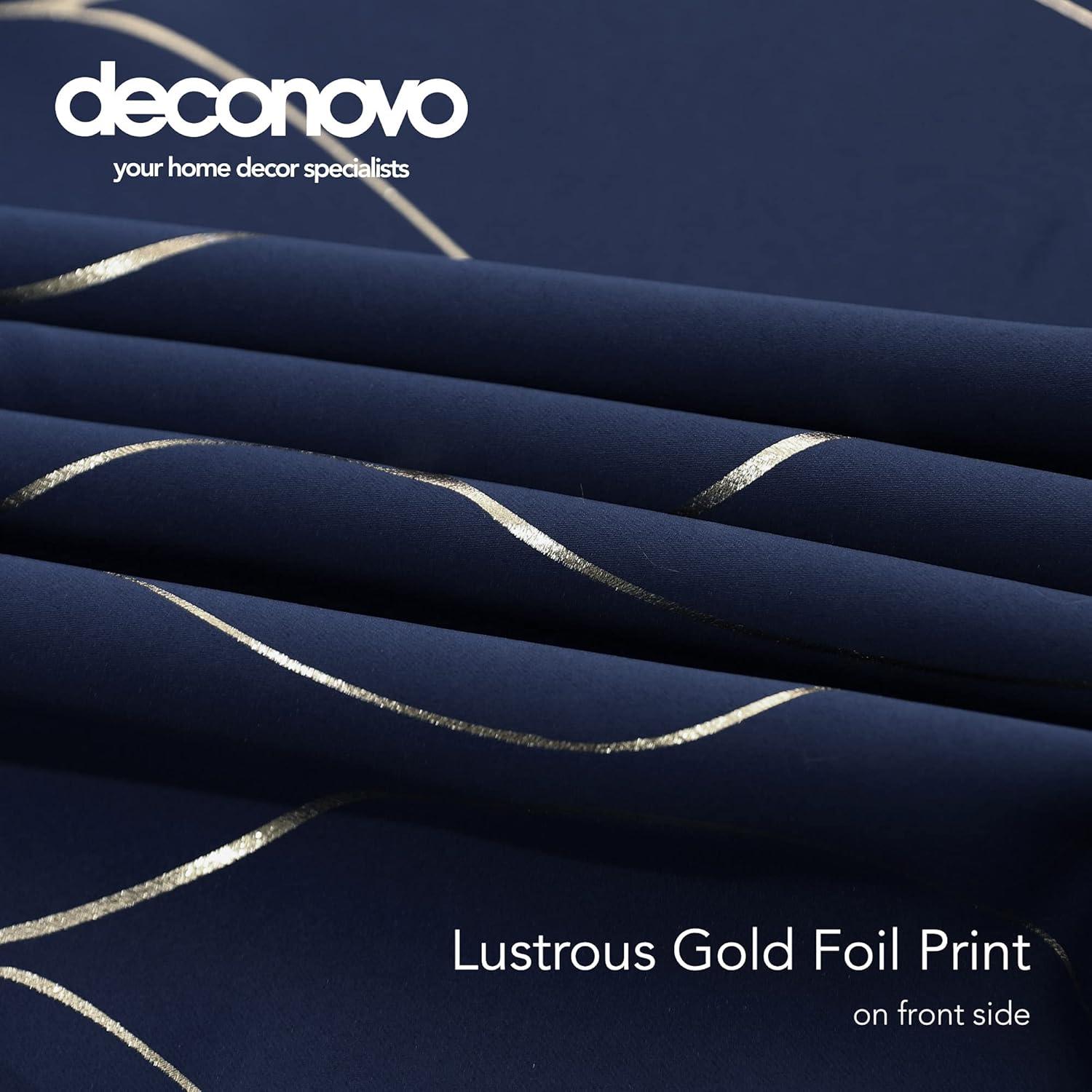 Blickdichte Verdunkelungsvorhänge Wohnzimmer 160x132cm Dunkelblau 2er Set