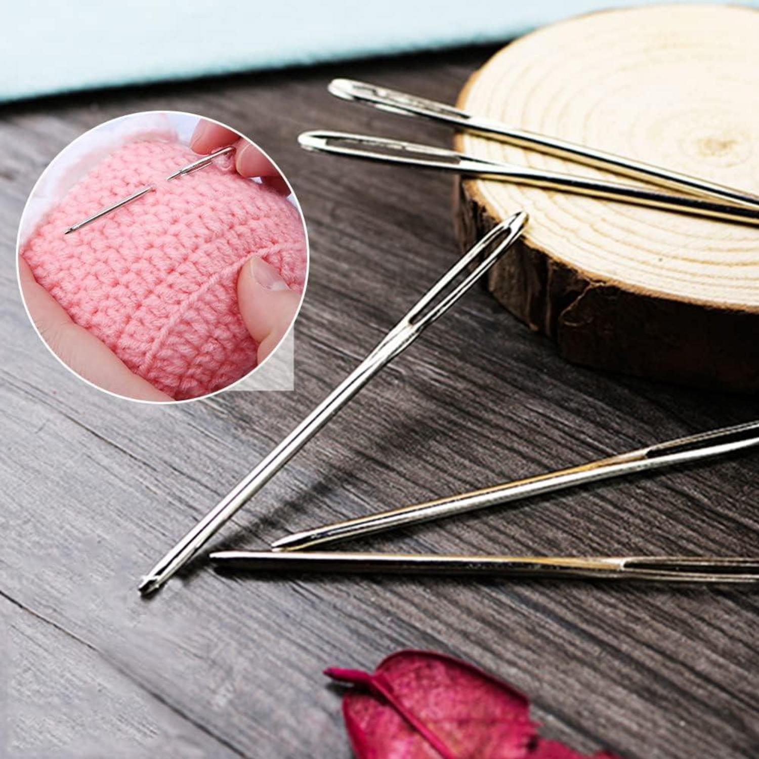 9-teiliges Nähen Nadeln Set mit großen Augen - Leder Nähen Nadeln Set