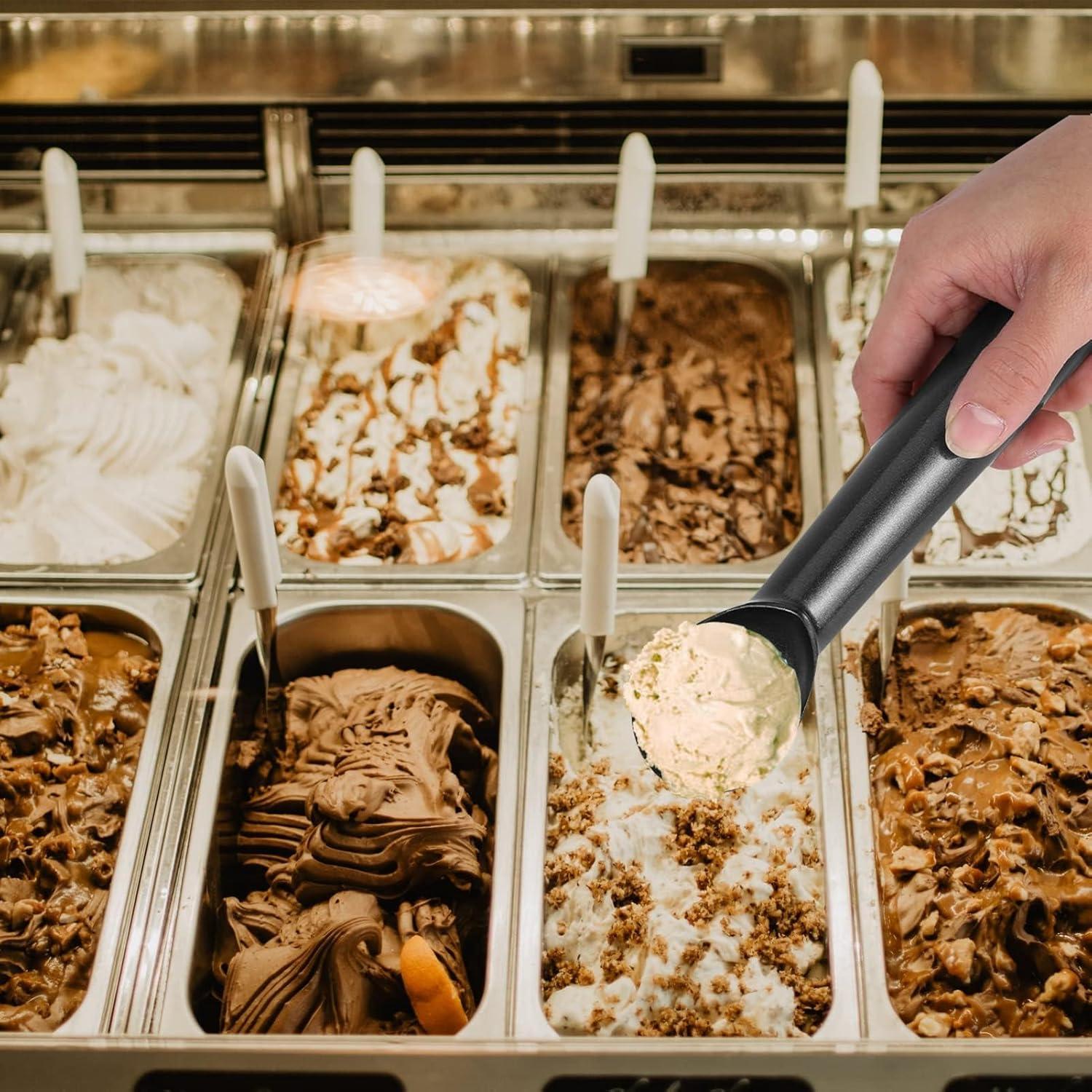 Eisportionierer 18cm Antihaftbeschichtet Schwarz für Eiscreme Kuchen