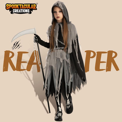 Spooktacular Creations Sensenmann Kostüm für Mädchen