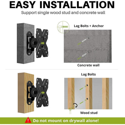 TV Wandhalterung Schwenkbar Neigbar für 10-26 Zoll Fernseher