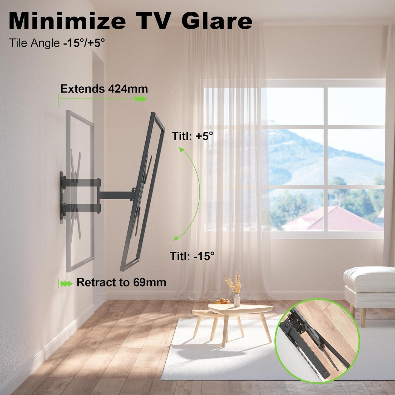 TV Wandhalterung Schwenkbar für 26-60 Zoll LED 4K Plasma TVs