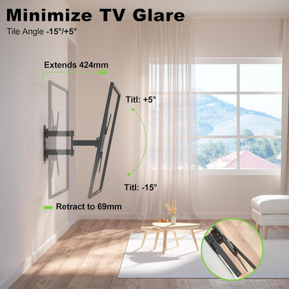 TV Wandhalterung Schwenkbar für 26-60 Zoll LED 4K Plasma TVs