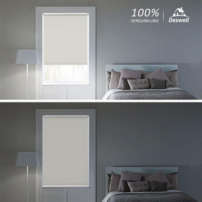 Rollos für Fenster ohne Bohren Doppelrollo Klemmfix 95x120cm