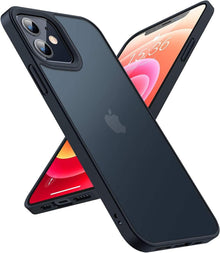 TORRAS Unzerstörbar iPhone 12 Mini Schutzhülle Transparent Schwarz