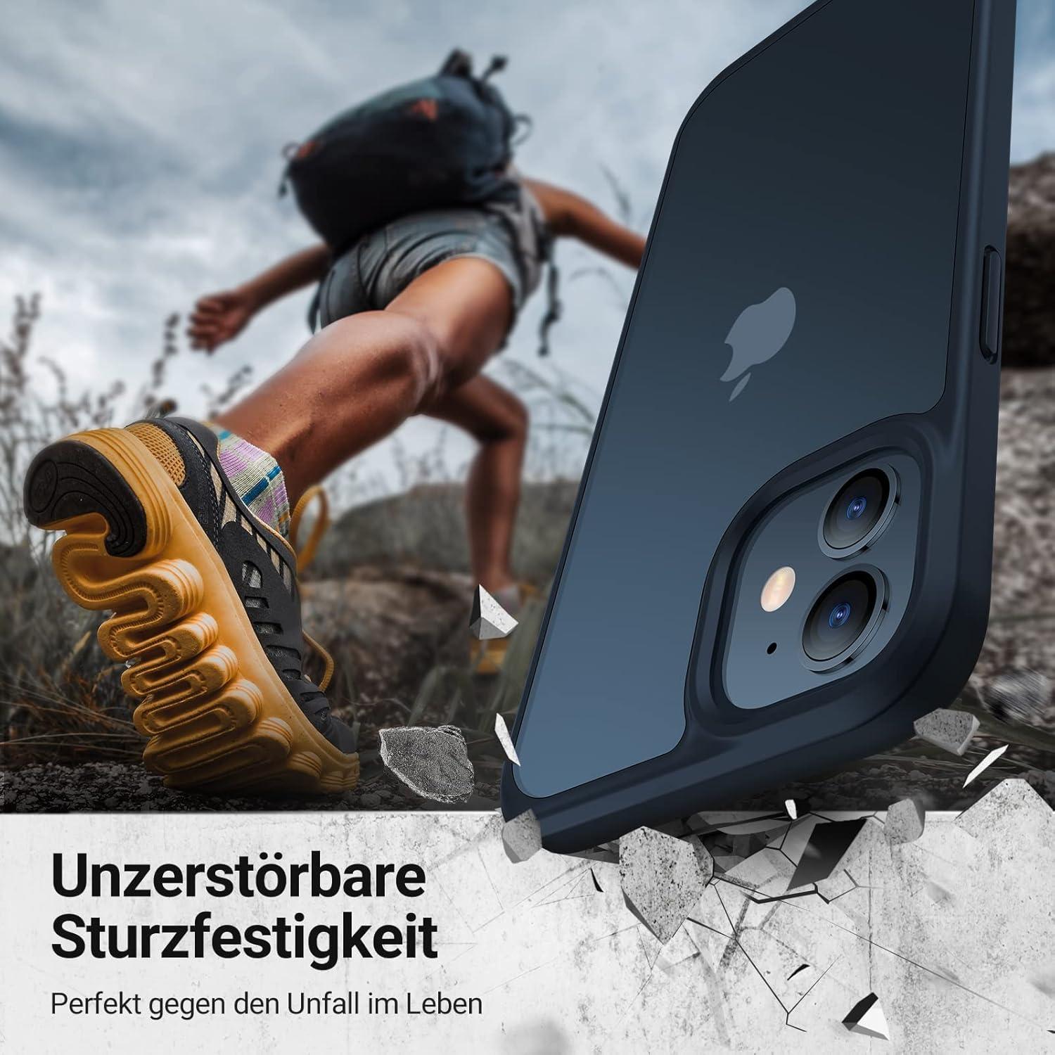 TORRAS Unzerstörbar Hülle iPhone 12 Mini Schwarz Schutzhülle