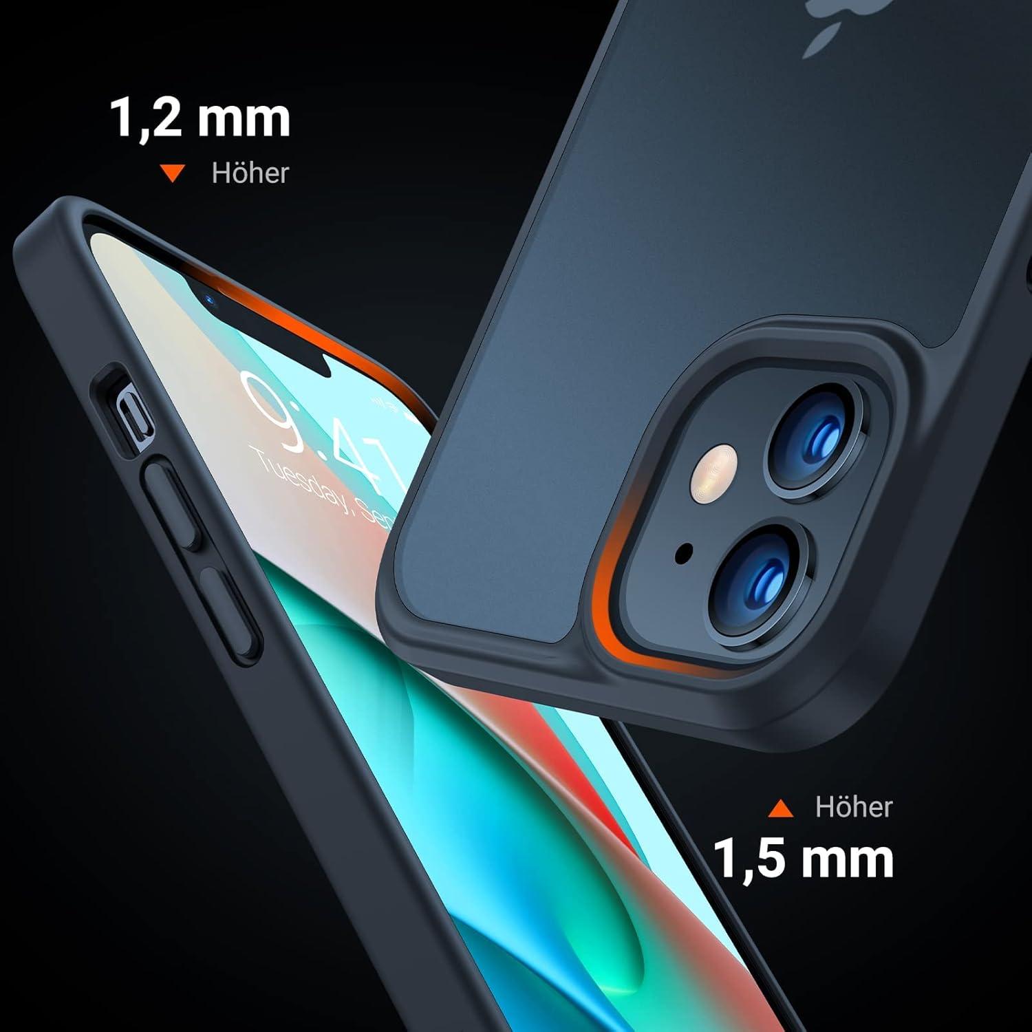 TORRAS Unzerstörbar Hülle iPhone 12 Mini Schwarz