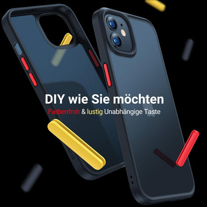 Unzerstörbare Militärschutz Hülle iPhone 12 Mini SchwarzTransparent