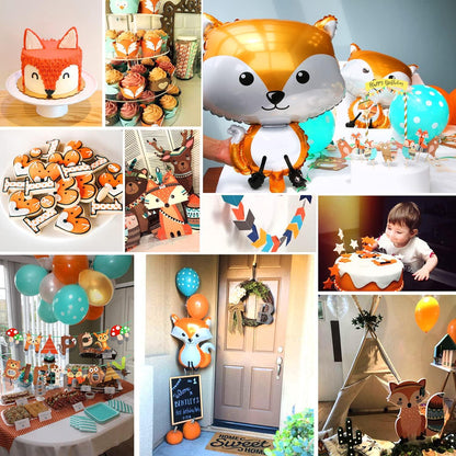 Girlande Happy Birthday Fuchs Luftballon Konfetti Luftballons Party
