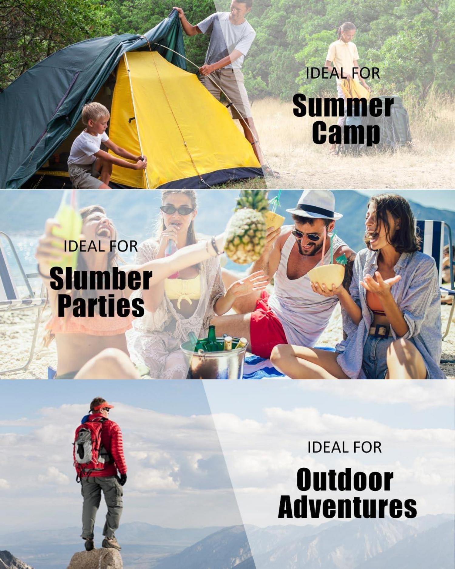 Leichter Schlafsack für Erwachsene wasserfest Camping Wandern wärmer marineblau