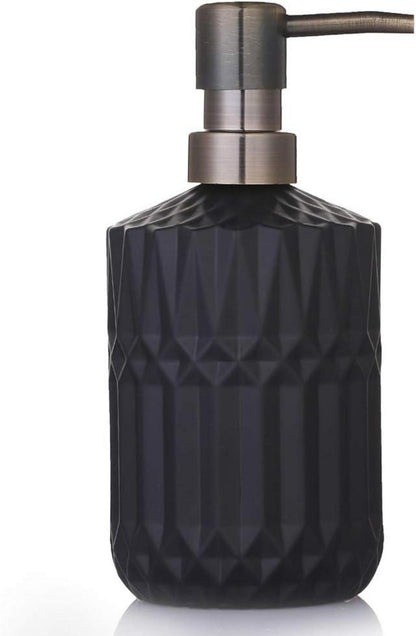 Seifenspender Glas Nachfüllbarer Flüssigseifen Spender Schwarz