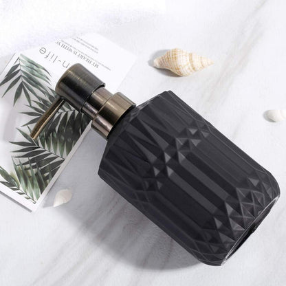 Seifenspender Glas Nachfüllbarer Flüssigseifen Spender Schwarz