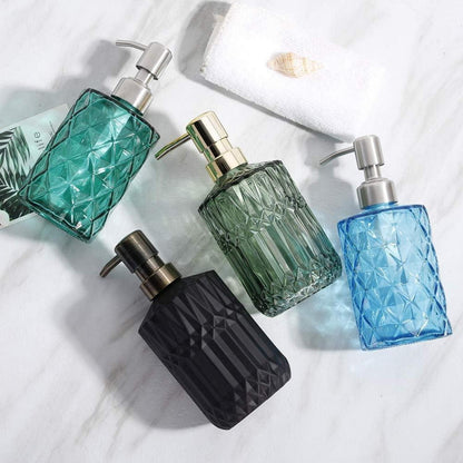 Nachfüllbarer Seifenspender Glas Schwarz Badezimmer Küche