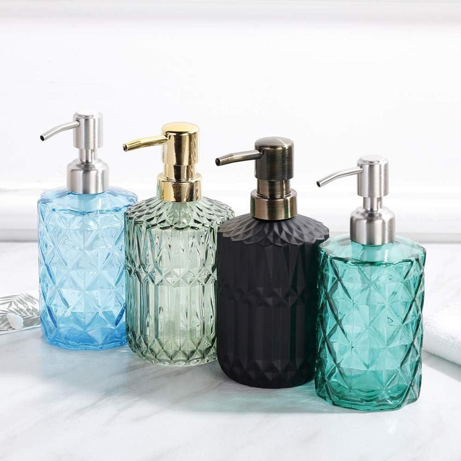 Seifenspender aus Glas für Geschirrspülmittel und Shampoo