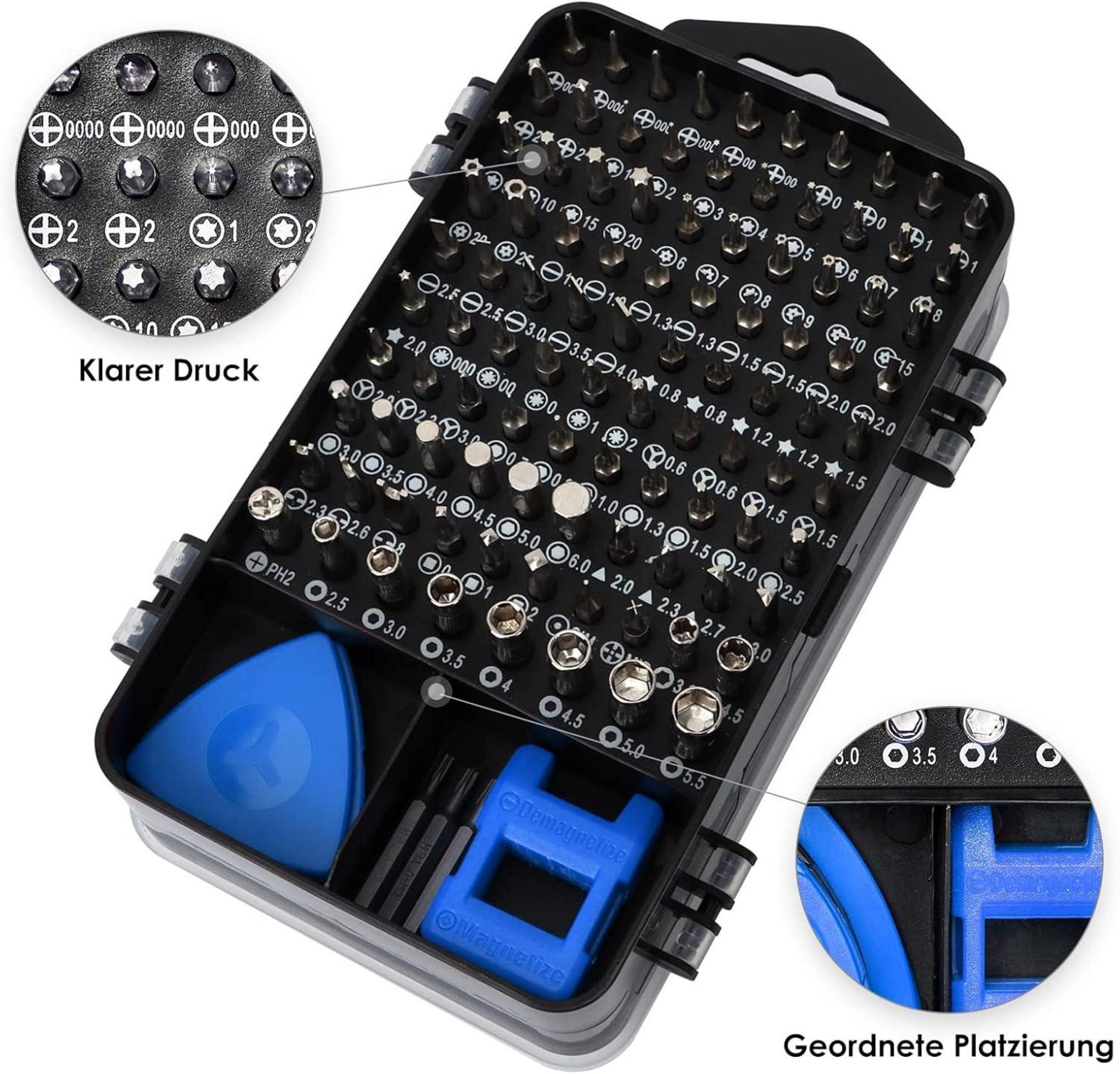 SHARDEN 122 in 1 Mini Schraubendreher Set Präzisions Werkzeug Kit Torx T2 T5 T6