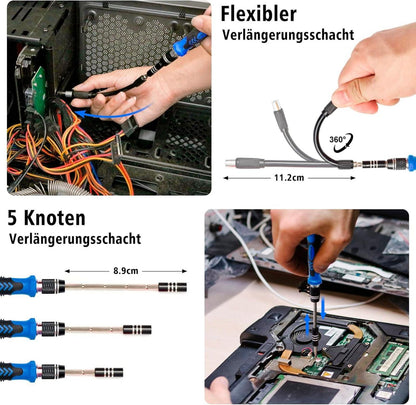 SHARDEN 122 in 1 Mini Schraubendreher Set Präzisions Werkzeug Kit Torx T2 T5 T6