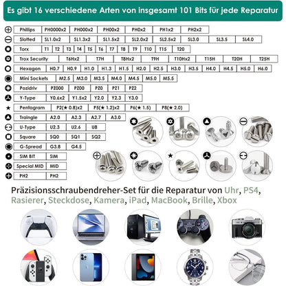 SHARDEN Feinmechaniker Schraubendreher Set 122 in 1