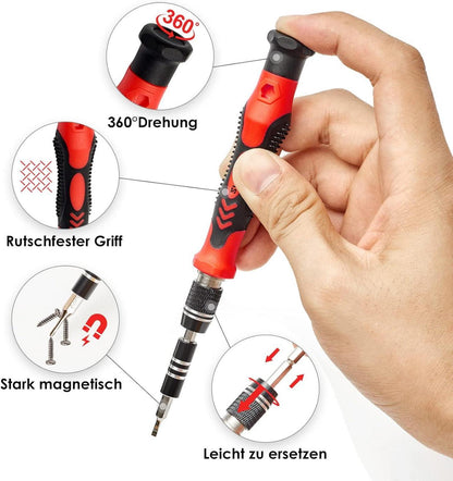 SHARDEN Schraubendreher Set 122 in 1 Präzisions Werkzeug Kit Torx T2 T5 T6 T8 T9