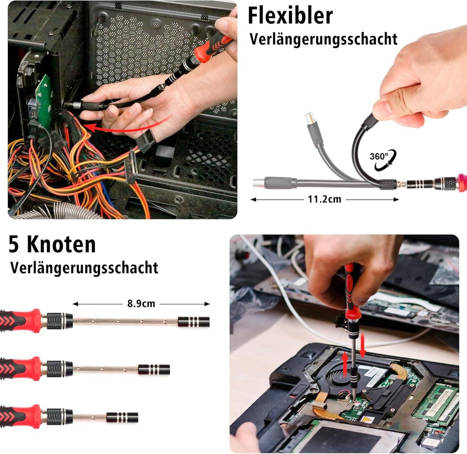 122-in-1 SHARDEN Feinmechaniker Schraubendreher Kit Torx T2 T5 T6 T8 T9